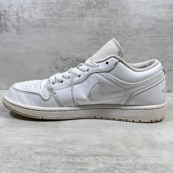 Nike Jordan 1 Low Triple White Sneakers - Men\'s Size 8.5 - White main image 6